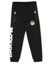 Barrow Smiley-face Cotton Track Pants In Black