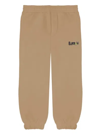 Barrow Kids' Logo-print Track Pants In Brown
