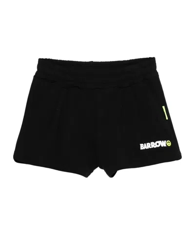 Barrow Kids' Logo-print Track Shorts In Black