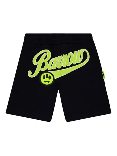 Barrow Kids' Logo-print Track Shorts In Black