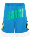 Barrow Logo-print Track Shorts In Blue