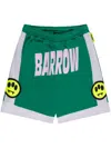 Barrow Logo-print Track Shorts In Green
