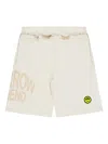 Barrow Logo-print Track Shorts In Neutrals