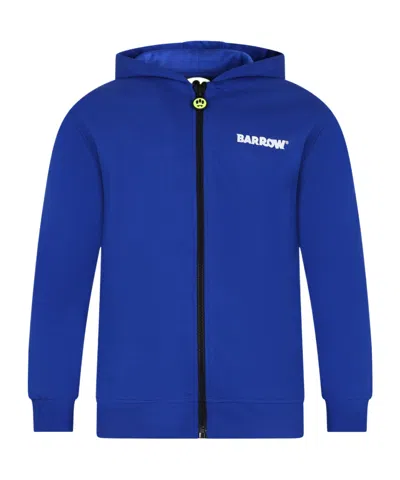 Barrow Logo-print Zip Hoodie In Blue