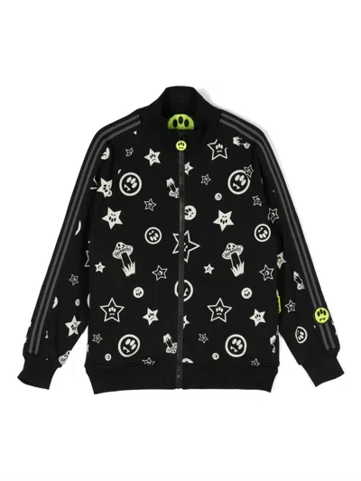 Barrow Black Sweatshirt For Kids With Logo And Smile