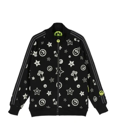 Barrow Logo-print Zip-up Sweatshirt In Black