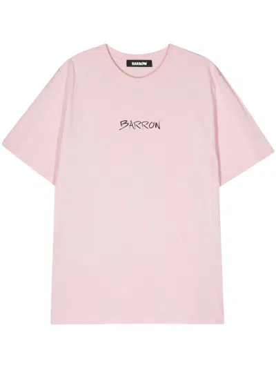 Barrow Logo-printed Cotton T-shirt In Pink