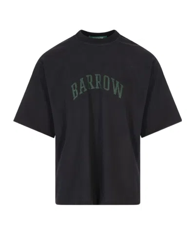 Barrow Logo Printed Crew Neck T-shirt In Black