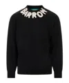 Barrow Logo Printed Crew-neck Sweatshirt In Black