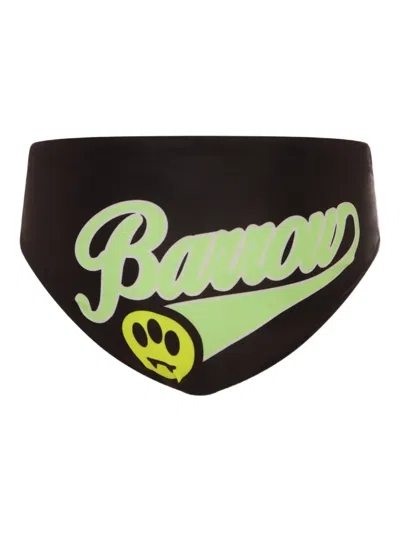 Barrow Logo-printed Swim Trunks In Black