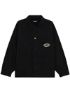 Barrow Logo Shirt Jacket In Black