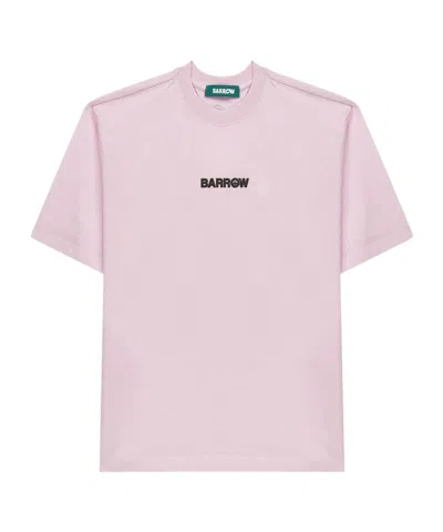 Barrow Logo Short Sleeve T-shirt In Pink