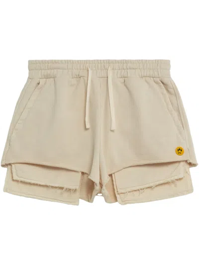 Barrow Logo Shorts In Neutrals