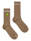 Barrow Logo Print Socks In Brown