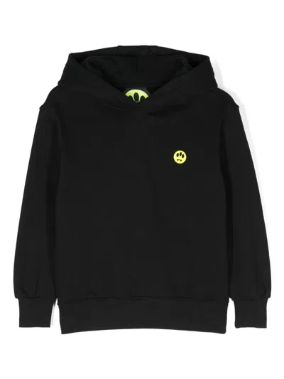 Barrow Kids' Logo-stamp Hoodie In Nero