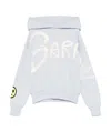 Barrow Logo-stamp Hoodie In White
