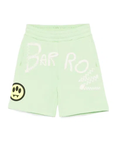 Barrow Kids' Logo-stamp Shorts In White