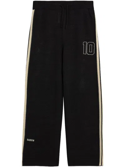 Barrow Logo Straight-leg Trousers In Black