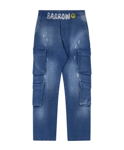Barrow Logo Sweatpants In Blue