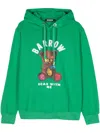 Barrow Logo-print Cotton Hoodie In Green
