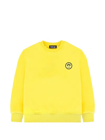Barrow Kids' Logo Sweatshirt In Yellow