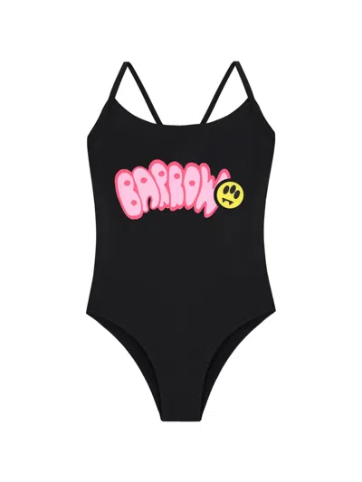 Barrow Kids' Logo Swimsuit In Black