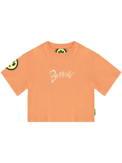 Barrow Kids' Logo T-shirt In Orange