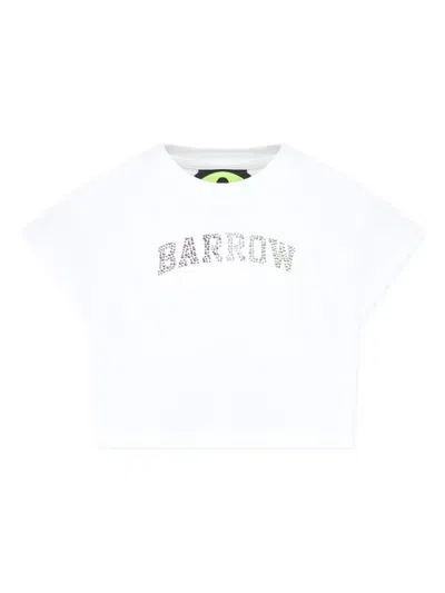 Barrow Kids' Logo T-shirt In White