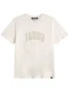 Barrow White T-shirt With Lettering And Graphic Print With Smile In White