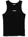 Barrow Logo-tape Tank Top In Black