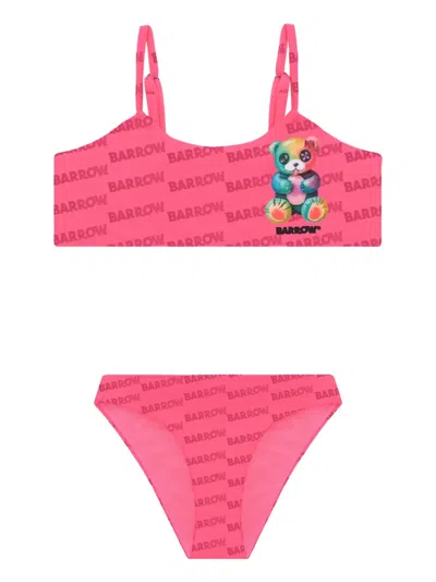 Barrow Kids' Logo Teddy Bikini In Pink