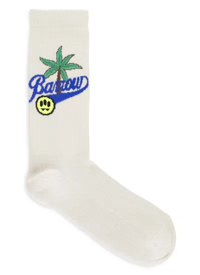 Barrow Logoed Socks In Beige