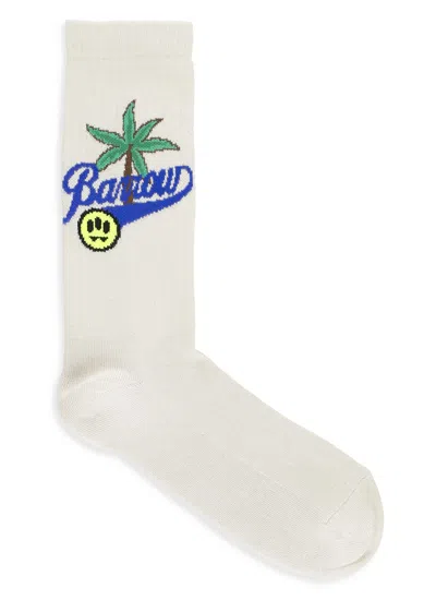 Barrow Logoed Socks In Neutrals