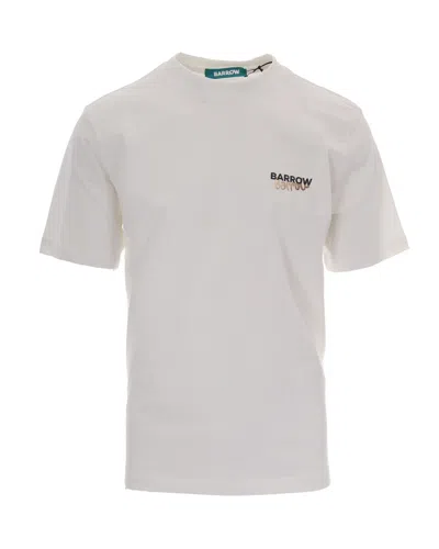 Barrow Logo-embroidered Cotton T-shirt In Gray