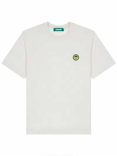 Barrow Logo-embroidered Cotton T-shirt In White