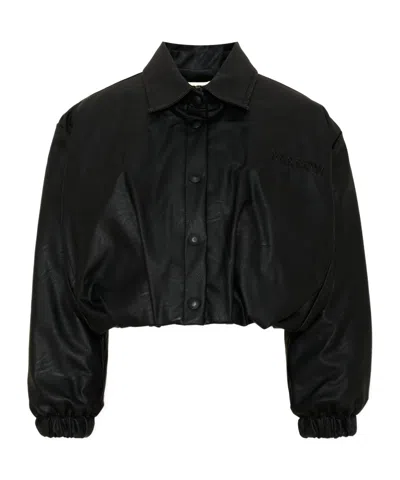 Barrow Logo-embroidered Cropped Jacket In Black