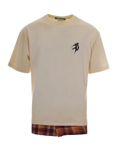 Barrow Logo-embroidered Oversized T-shirt In Neutral