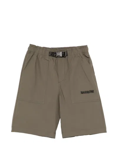Barrow Kids' Logo-label Casual Shorts In Gray