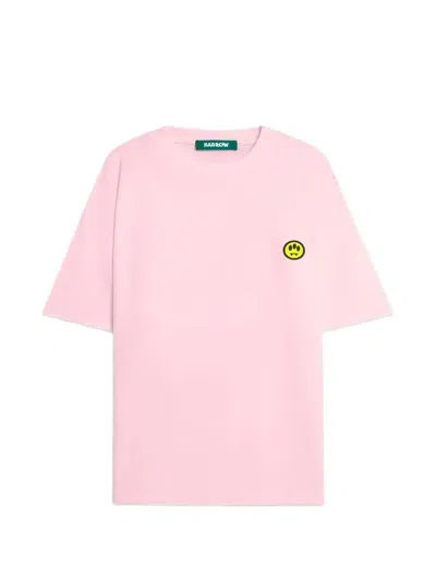 Barrow Logo-patch T-shirt In Pink