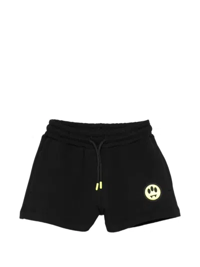 Barrow Kids' Logo-print Drawstring Shorts In Black