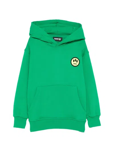 Barrow Kids' Logo-print Hoodie In Green