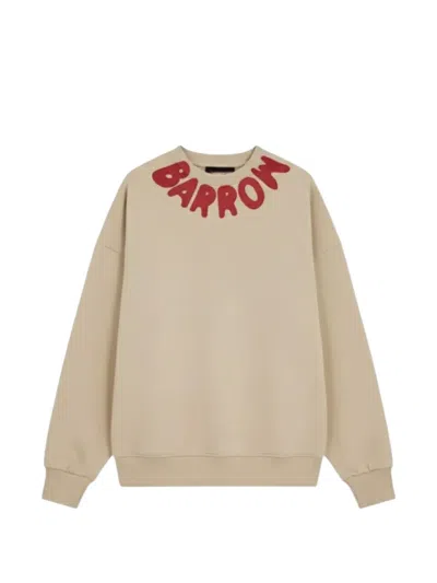 Barrow Logo-print Long-sleeve Sweatshirt In Neutral