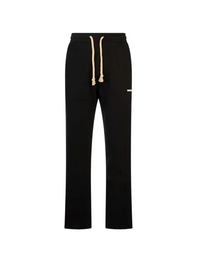 Barrow Logo-print Rope-drawstring Track Pants In Black