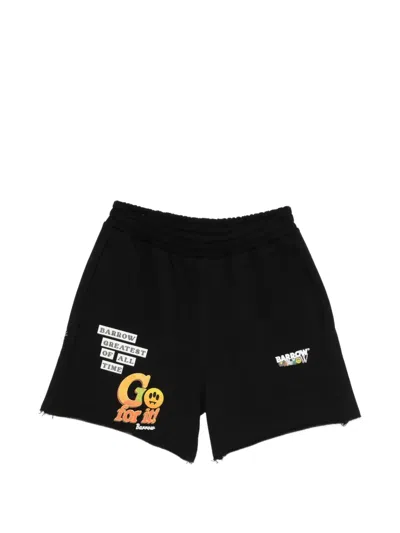 Barrow Logo-print Shorts In Black