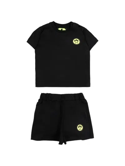 Barrow Babies' Logo-print Shorts Set In Black
