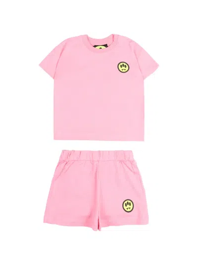 Barrow Babies' Logo-print Shorts Set In Pink