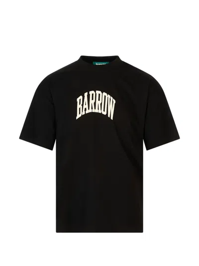 Barrow Logo-print Star-motif T-shirt In Black