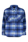 Barrow Long Sleeve Checked Blue Shirt In Blue