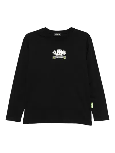 Barrow Kids' Long-sleeve Logo-print T-shirt In Black