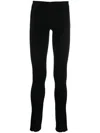 Barrow Low-rise Ribbed-knit Skinny Trousers In Black